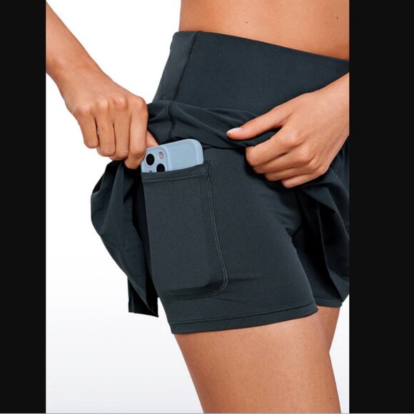 CRZ Yoga Feathery-Fit Soft High Waist Skirt with 3 Pockets 13'' Black (XS) NWT! - Picture 3 of 9